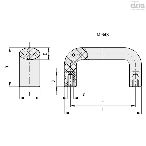 Pass-through Holes For Front Mounting, M.643 FM/140 B-6